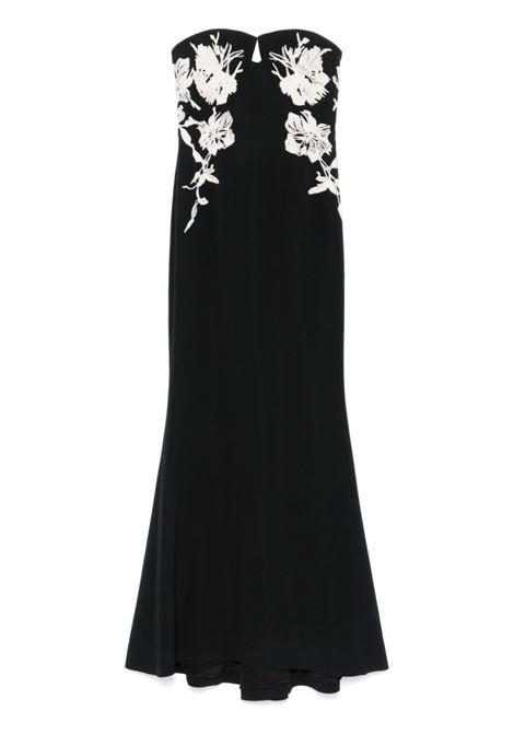 Abito da sera con ricami floreali in nero Elie Saab - donna ELIE SAAB | D0396EF24CD003BK001